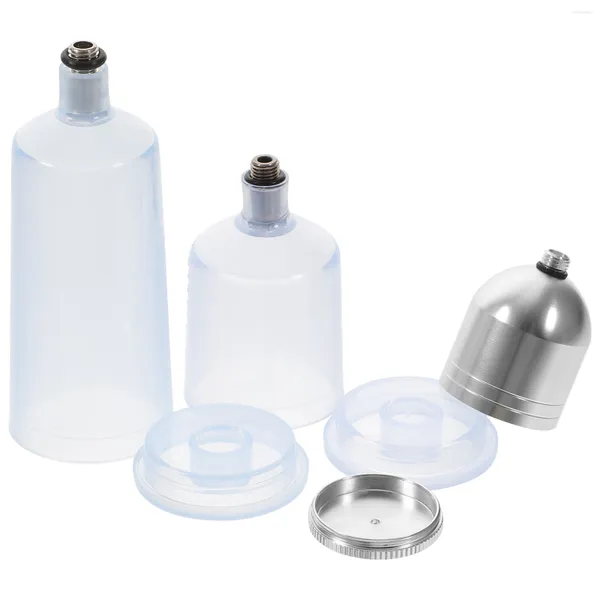 Conjuntos de louça 3 pcs Terrário Fogger Airbrush Substituição Pot Dispensando Garrafas Clear Glass Split Tipo Plástico Dispenser Porção Vazia
