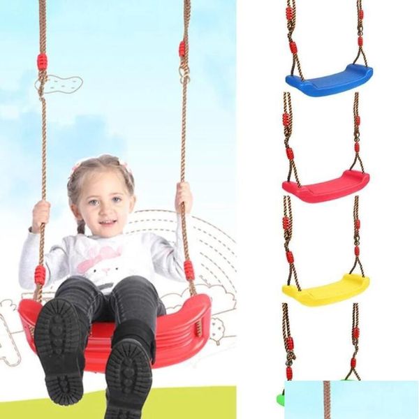 Altre forniture per feste festive Giocattolo per sedile sospeso per bambini con corde regolabili in altezza Sedia da altalena da giardino portatile per bambini Gioco all'aperto Dh7Cj