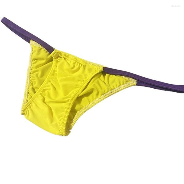 Mutande da uomo migliorano il sacchetto del pene perizoma slip bikini in posa biancheria intima mutandine sospensorio morbido a vita bassa U convesso traspirante