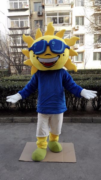 Güneş ve Ayşir Maskot Kostümü Özel Süslü Kostüm Anime Kit Maskott Tema Fantezi Elbise Karnaval Costume41072