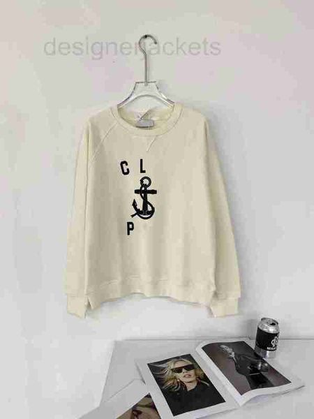 Damen Hoodies Sweatshirts Designer Herbst 2023 Neues Boot Anker Logo Beflockung Buchstabendruck Raglan Rundhalspullover Pullover Französisch X0GE