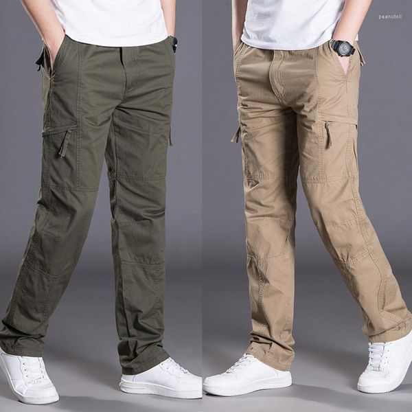 Pantaloni da uomo Pantaloni cargo da lavoro Pantaloni casual Tasca con cerniera Tute in cotone di alta qualità Corsa all'aperto Escursionismo in montagna Abbigliamento da uomo Y2k