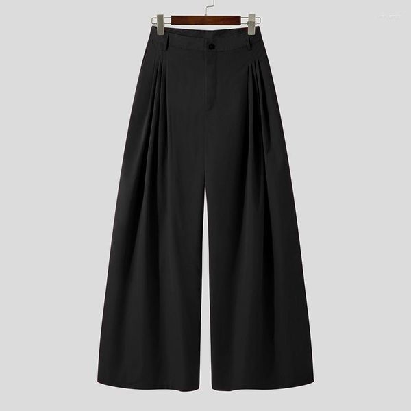 Männer Hosen 2023 Männer Mode Casual Pantalons Solide Allgleiches Einfache Männliche Baggy Hohe Taille Hose Drop Schritt Lange S-5XL