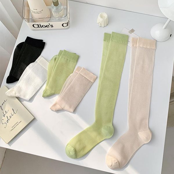 Женские носки, женские весенне-летние дышащие тонкие модные носки Cassie до теленка, японские милые шелковые носки в стиле Лолиты для девочек, оптовая продажа