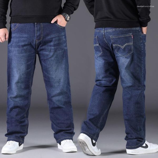 Männer Jeans 2023 Frühling Sommer Große Größe Männer Hosen Hinzufügen Fett Erhöhen Hohe Taille Elastische Denim Große Lose Mode lässig Hosen