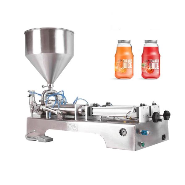 Máquina de enchimento semiautomática de pasta para molho cosmético de mel, equipamento de enchimento e embalagem de bico duplo