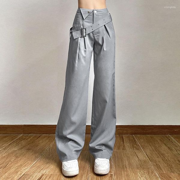 Pantaloni da donna 2023 Saldi DONNE Streetwear Pantaloni larghi Pantaloni larghi Gamba larga Lady Punk Pantaloni sportivi Chic Solid Fashion Vintage Flare