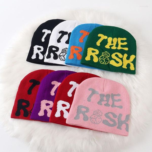 Береты, модная шерстяная вязаная шапка для мужчин и женщин с принтом алфавита в стиле хип-хоп, уличная одежда, аксессуары для головы скейтборда и лыж