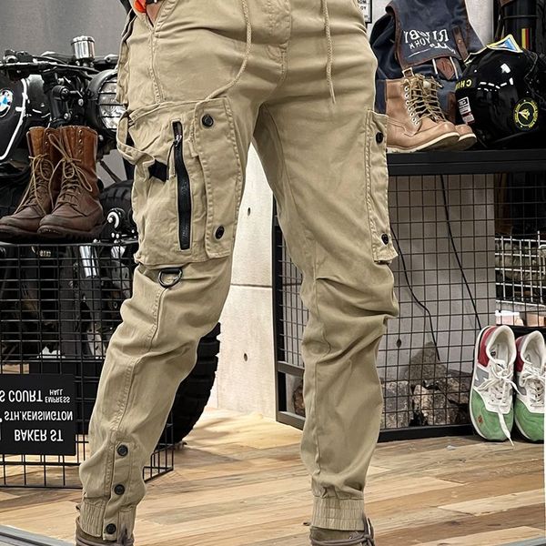 Pantaloni da uomo Pantaloni mimetici blu scuro Uomo Harem Y2k Pantaloni cargo militari tattici per uomo Techwear Pantaloni da lavoro hip-hop da esterno di alta qualità 230906