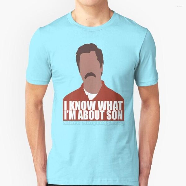 Magliette da uomo So cosa mi interessa Maglietta a maniche corte per figlio Streetswear Harajuku T-shirt estiva di alta qualità Top Ron Swanson Parks And