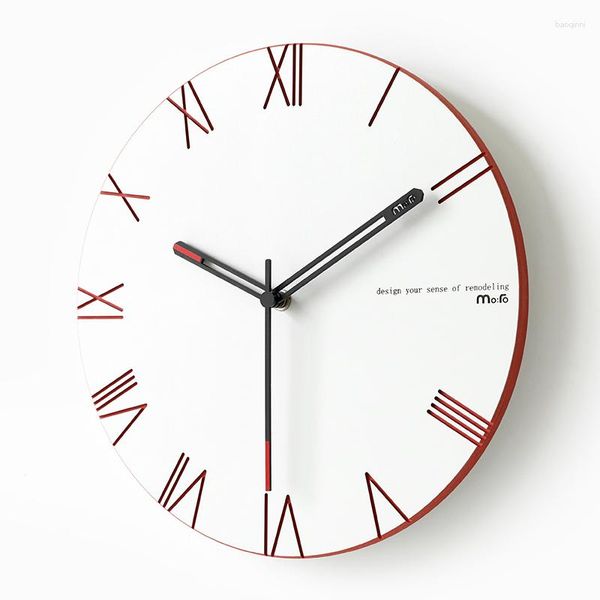 Wall Clocks -selling Kommerzielles Café Moderne minimalistische Heimuhr Schlagfreie nordische Mode stumm Wohnzimmertisch