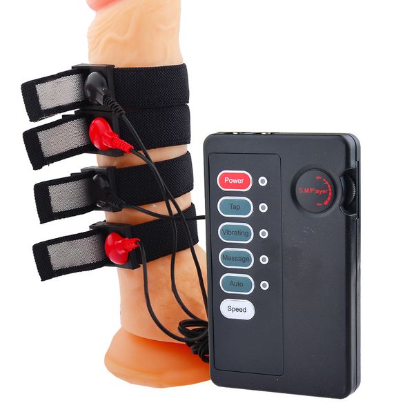 Elektrische Schock Gefühl Penis Ring Elektro Stimulation Cock Ring Therapie Massage Sex Spielzeug Für Männer