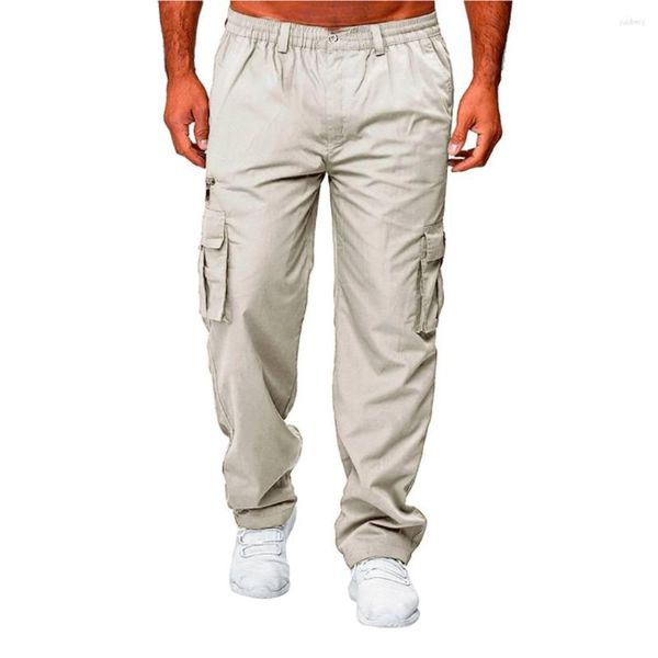Calças masculinas Homens Macacões Estilo Militar Treino Tático Calças Retas Outwear Casual Multi Bolso Baggy Sportswear Carga