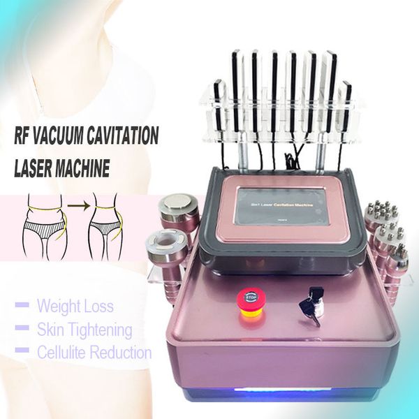 Vendita calda 6 in 1 Laser Lipo Laser RF Cavitazione per perdita di peso RF 80K 40K Sistema di cavitazione sotto vuoto Delizio