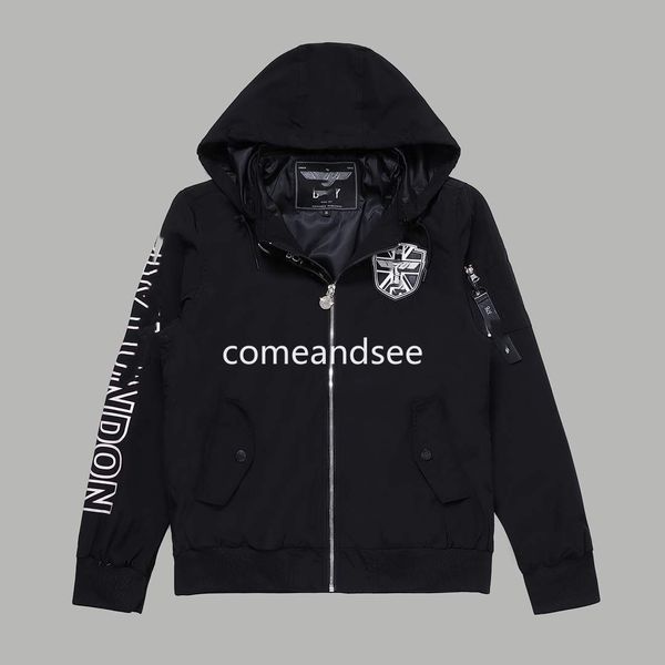 Sonbahar/Kış Moda Markası Şehri Sınırlı Kartal Erkekler ve Kadınlar İçin Siyah Baskı Kartal Ceket Fermuar Ceket Boy London Hoodie Hoodie