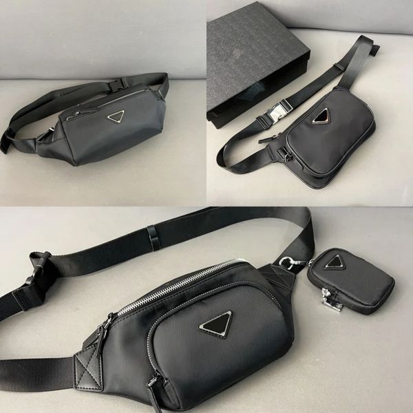 Nylon-Gürteltasche für Herren, dreieckig, Designer-Gürteltasche, Schwarz, Taillentaschen, Damen-Fannypack, Gürteltasche, Brusttasche, modische Handtaschen, Beutel, Geldbörse, Bauchtasche, Reißverschluss, Umhängetasche, 23963D