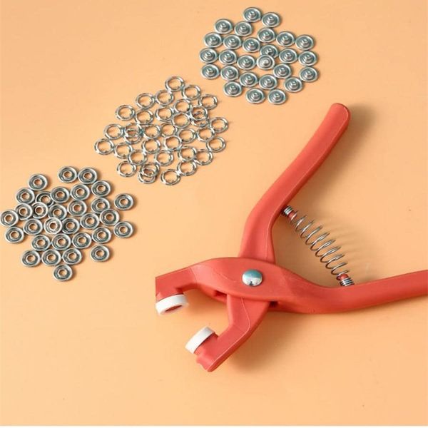 50sets 9.5mm Metalen Drukknoop Kit Met Sluiting Tang Druk Tool voor Kleding Naaien Knoppen Installatie Tool Naaien Accessry