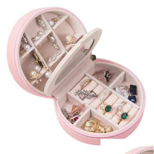 Schmuckschatullen Box für Frauen Double Layer Reise Schmuck Organizer Halskette Ohrring Ringe Halter Fall Drop Lieferung Verpackung Displa Ot3O8