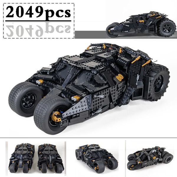 Blocks Film Serisi 2049pcs Tumbler Batmobile Model Yapı Blokları 76240 Araba Yapı Blokları Set Diy oyuncakları çocuklar için Noel Hediyeleri 230906 Sıcak Pastalar Gibi Satın