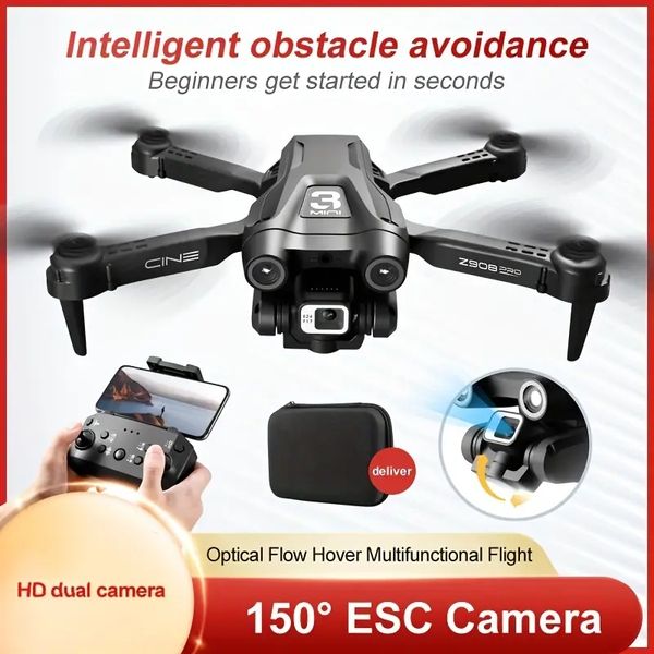 NOVO Z908 Pro Drone HD Profissional ESC Câmera Dupla Localização de Fluxo Óptico 2.4G WIFI Evitar Obstáculos Quadcopter Brinquedo RC Presentes Perfeitos