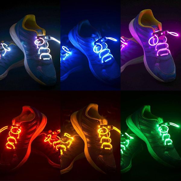 Bastões de luz LED 1 Pcs Neon LED Luz Sapato Laces Sapatos Strap Glow Stick Luminoso Cadarço Acessórios Fontes de Festa Multi-Color 230906