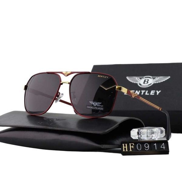 Occhiali da sole Designer Fashion Luxury Bentley di alta qualità per donna uomo nuovi occhiali da sole polarizzati in metallo da uomo scatola per occhiali sportivi da guida per auto regalo