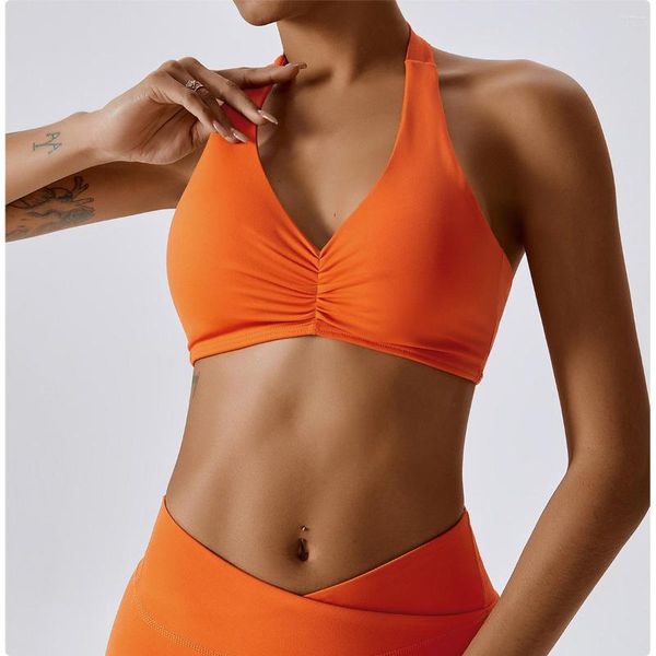 Completo da yoga Reggiseno sportivo sexy per donna Palestra Push Up Crop Top All'aperto Fitness Train Abbigliamento Abbigliamento sportivo Top da donna 2023