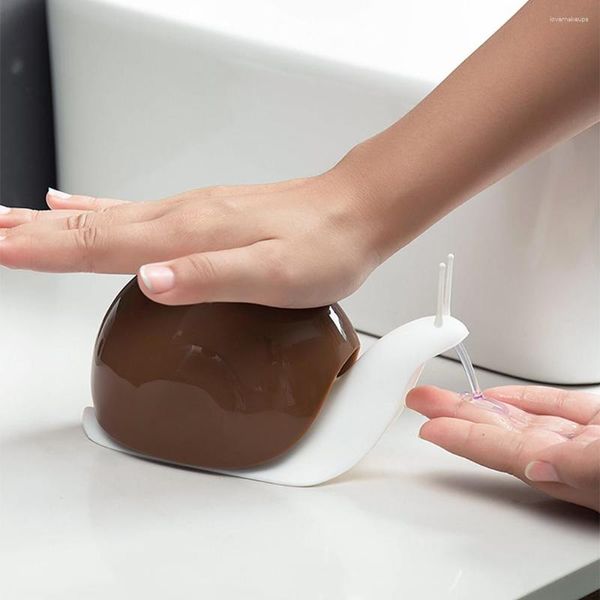 Dispensador de sabão líquido 120ml, formato de caracol criativo, desinfetante para as mãos, recipiente de shampoo para lavagem corporal, garrafa de loção, decoração de banheiro