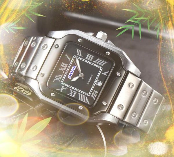 Два вида брендов кварцевые часы с автоматическим механическим механизмом, резиновый ремешок из нержавеющей стали, деловые водонепроницаемые мужские модные наручные часы Montre De Luxe Bracele, подарки