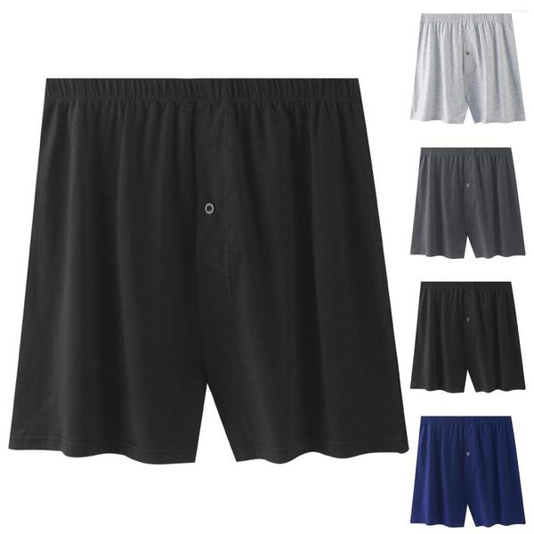 Cuecas masculinas soltas plus size boxer calças domésticas pijamas shorts estilo algodão roupa interior casual para homens grandes