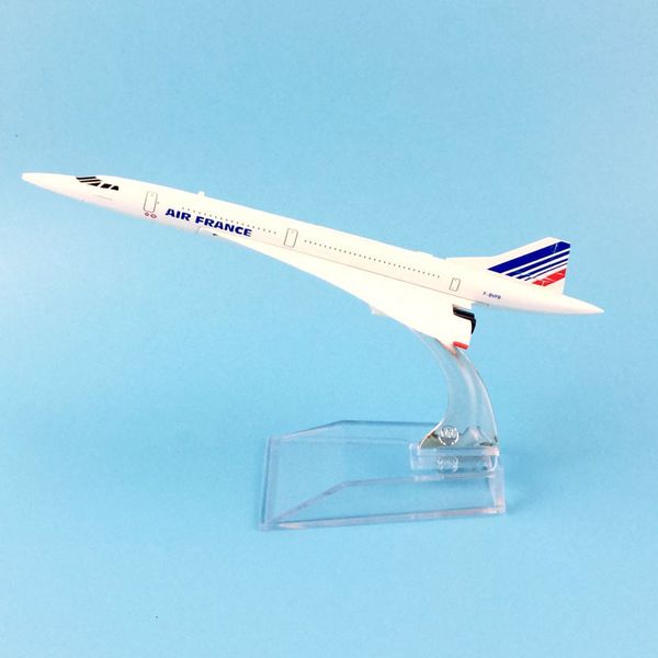 Diecast Model Car Modelo de avión 16 cm Air France Concorde Modelo de avión Diecast Metal Plane Aviones 1 400 Avión Juguete de regalo 230906