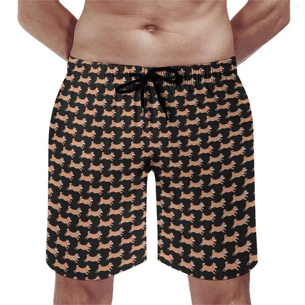 Pantaloncini da uomo Summer Gym Cartoon Dog Print Surf Cute Animal Pattern Pantaloni corti da spiaggia Costume da bagno ad asciugatura rapida di grandi dimensioni