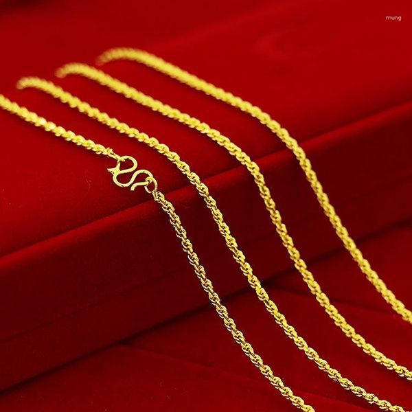 Correntes Saiye 18k Colar de Ouro Amarelo Italiano Diamante Corte Miami Cuban Link Curb Chain Gargantilha Pequena Flor para Mulheres Homens