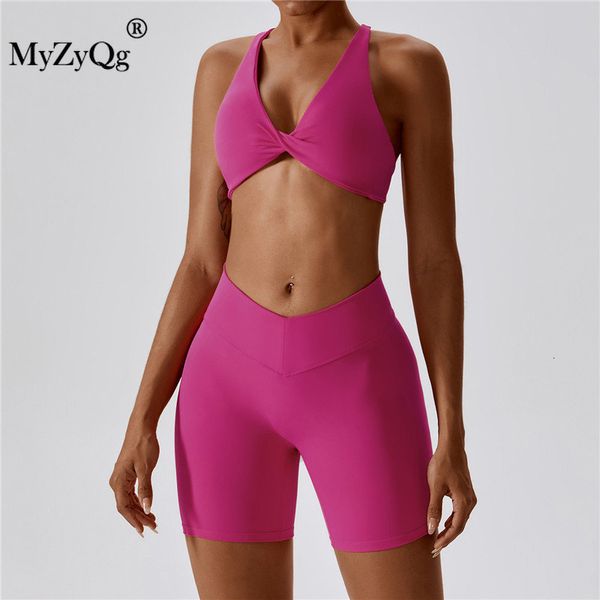 Calças femininas de duas peças MyZyQg Mulheres 2 Pcs Set Yoga Pilate Bra Beauty Back Leggings Running Sports Underwear Quick Dry Apertado Fitness Terno Curto 230906