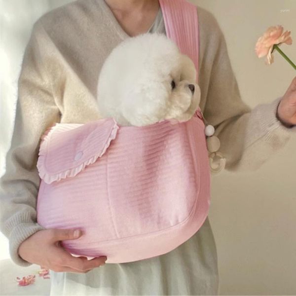 Trasportini per gatti Borsa a tracolla portatile Borsa per il trasporto in uscita Traspirante Zaino per cani Cucciolo Unico Kawaii pieghevole Kedi Malzemeleri Forniture per animali domestici