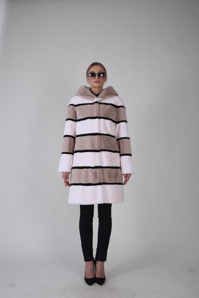 Frauenfell Winter hochqualitativ hochwertiger Luxus -Lampenkragen -Schearling Lamm Langer Teddy Faux Coat Frauen