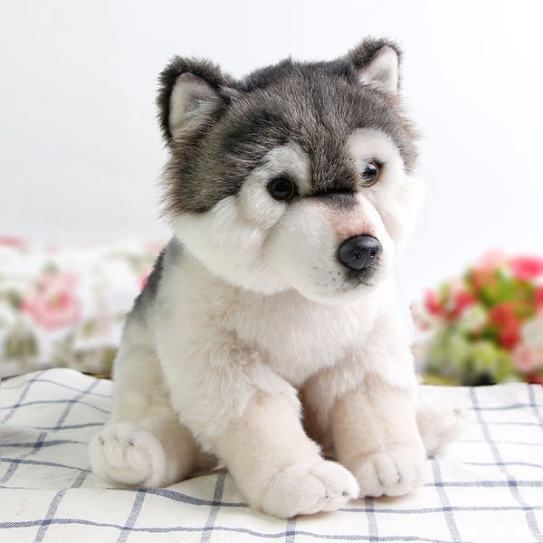 Poupées en peluche Drop Câlin Loup en peluche réaliste doux animal en peluche adorable peluche enfants poupée moelleux cadeaux d'anniversaire pour enfants garçon 230906