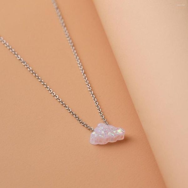 Anhänger Halsketten Mode Harz Wolke Halskette für Frauen Blauer Himmel Weiß Schmuck Schlüsselbein Kette Festival Geschenk Nettes Mädchen