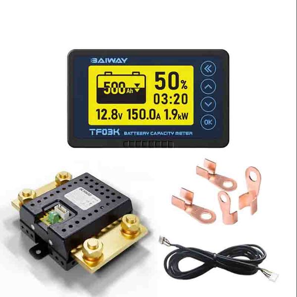 Coulometro BCS500A Monitor LCD universale per batteria per auto Carica/scarica tensione della batteria Indicatore di capacità tester