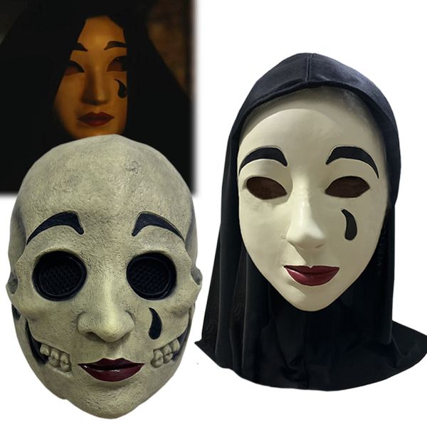 Маски для вечеринок из фильма Призраки в Венеции, маска ужасов, Хэллоуин, косплей, латексные маски на всю голову, страшный реквизит для вечеринки 230906