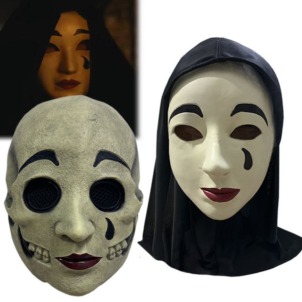 Maschere per feste Film A Haunting in Venice Maschera horror Halloween Cosplay Maschere in lattice a testa intera Puntelli per feste spaventose 230906