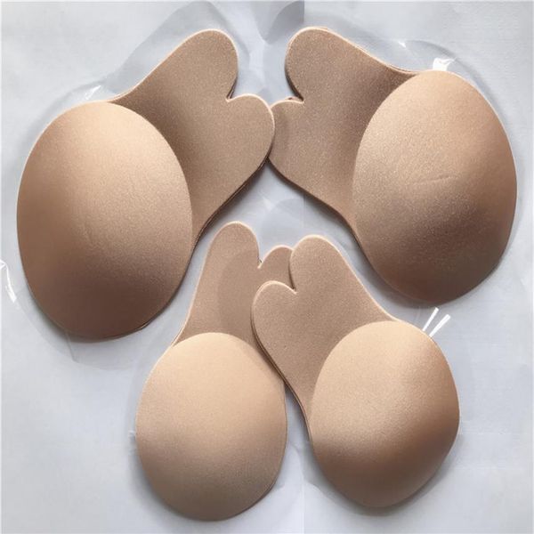 Petali del seno delle donne riutilizzabili Sollevare la copertura del capezzolo Adesivo invisibile in silicone Push Up Copriseno senza spalline sexy senza schienale Pasties2595