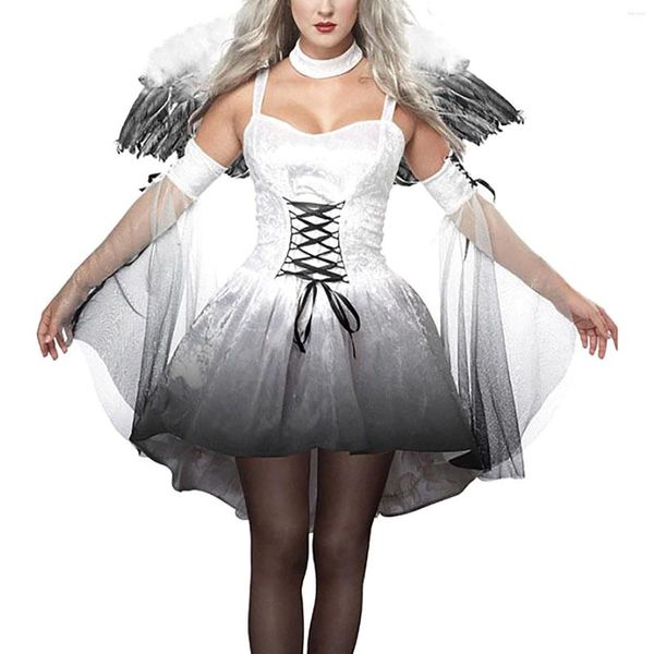 Ethnische Kleidung Dark Angel Kleid Hexe Europäische und amerikanische Dame Brautanzug Jacke für Frauen Sexy
