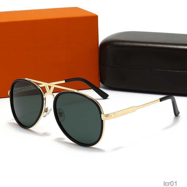 Bans 0948 1 Stück modische runde Sonnenbrille, Brillen, Designer-Sonnenbrille, schwarzer Metallrahmen, dunkle 50-mm-Glaslinsen für Herren und Damen, bessere braune Hüllen