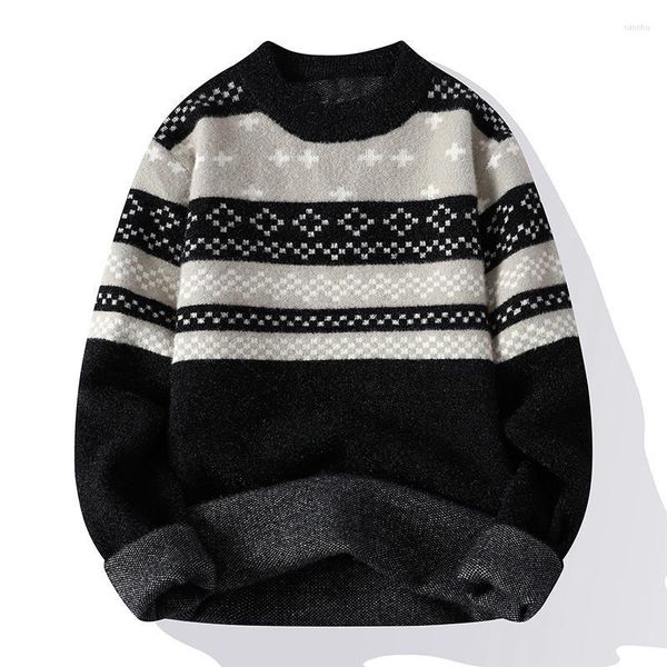 Herrenpullover Winter Kaschmirpullover Herren Kleidung Top -Qualität männlicher Pullover hält Warm Pull Homme Fashion Herren Schlank