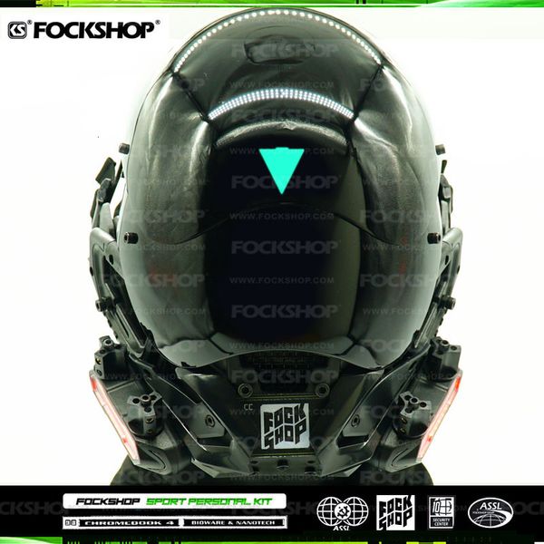 Маски для вечеринок FOCKSHOP CyberPunk Mask Красная синяя лампа Косплей Сценическая недвижимость Ночной город SCI-FI Фестиваль Хэллоуина Подарки для вечеринок для подростков 230905