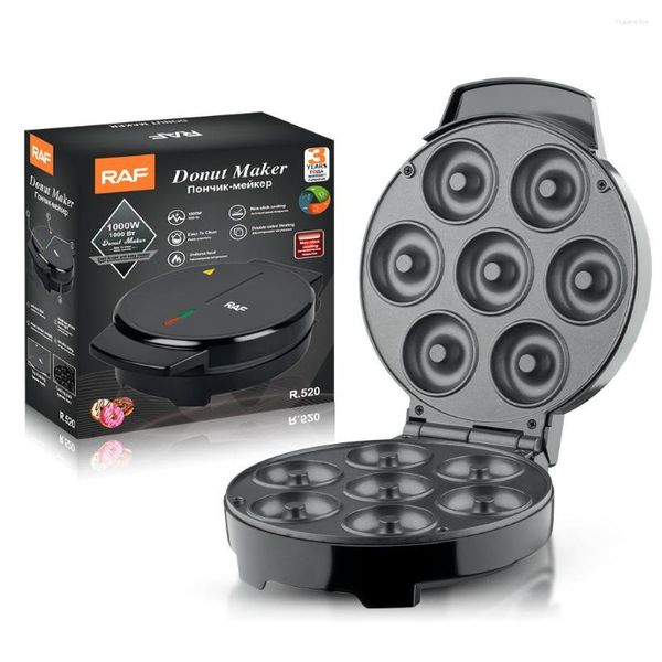 Fabricantes de pão 1000W Mini Donuts Máquina Automática Café da Manhã Waffle Cozimento Dupla Face Aquecimento DIY Forno Pan 7