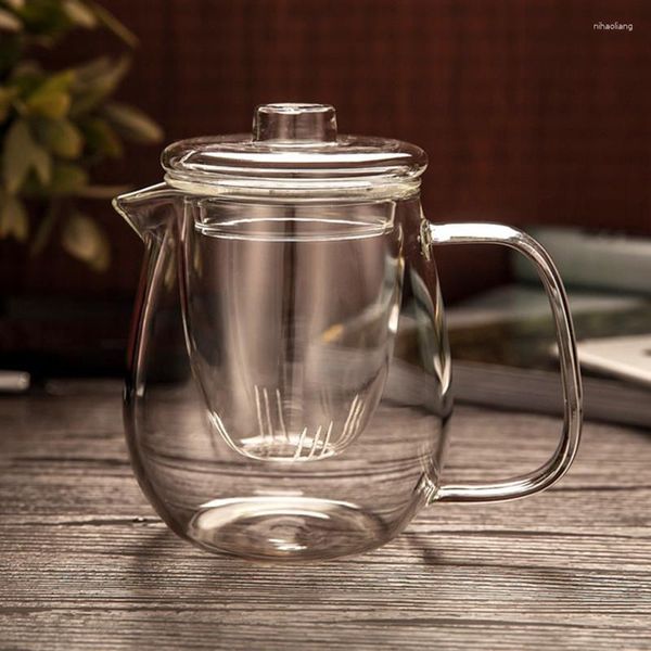 Weingläser, 2 Stück/Packung, Volumen 600 ml, schlichter Stil, Glas-Teekanne, nordische Blumen-Kaffeekanne, elegante Tasse