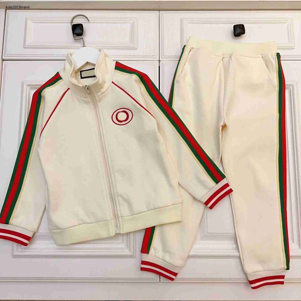 Bebek giysileri klasikler için kız çocuk moda çocukları sonbahar takım elbise 110-160 cm 2pcs işlemeli logo ceket ve pantolon sep01