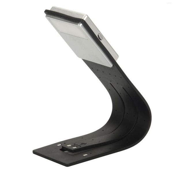 Tischlampen Tragbare LED faltbare Lesebuchleuchte mit abnehmbarem flexiblem Clip USB wiederaufladbare Lampe für Kindle-Reader